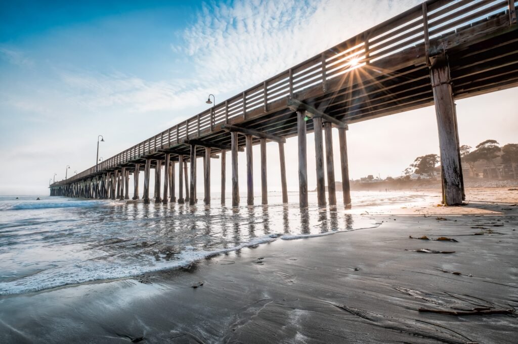Pier Beach Sunset Landscape Nature Pier Beach Sunset Landscape Nature