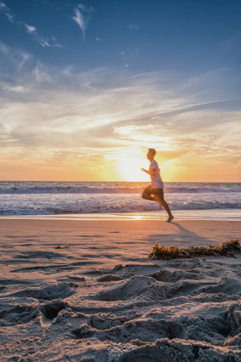Venice Beach Runner Sunset Landscape