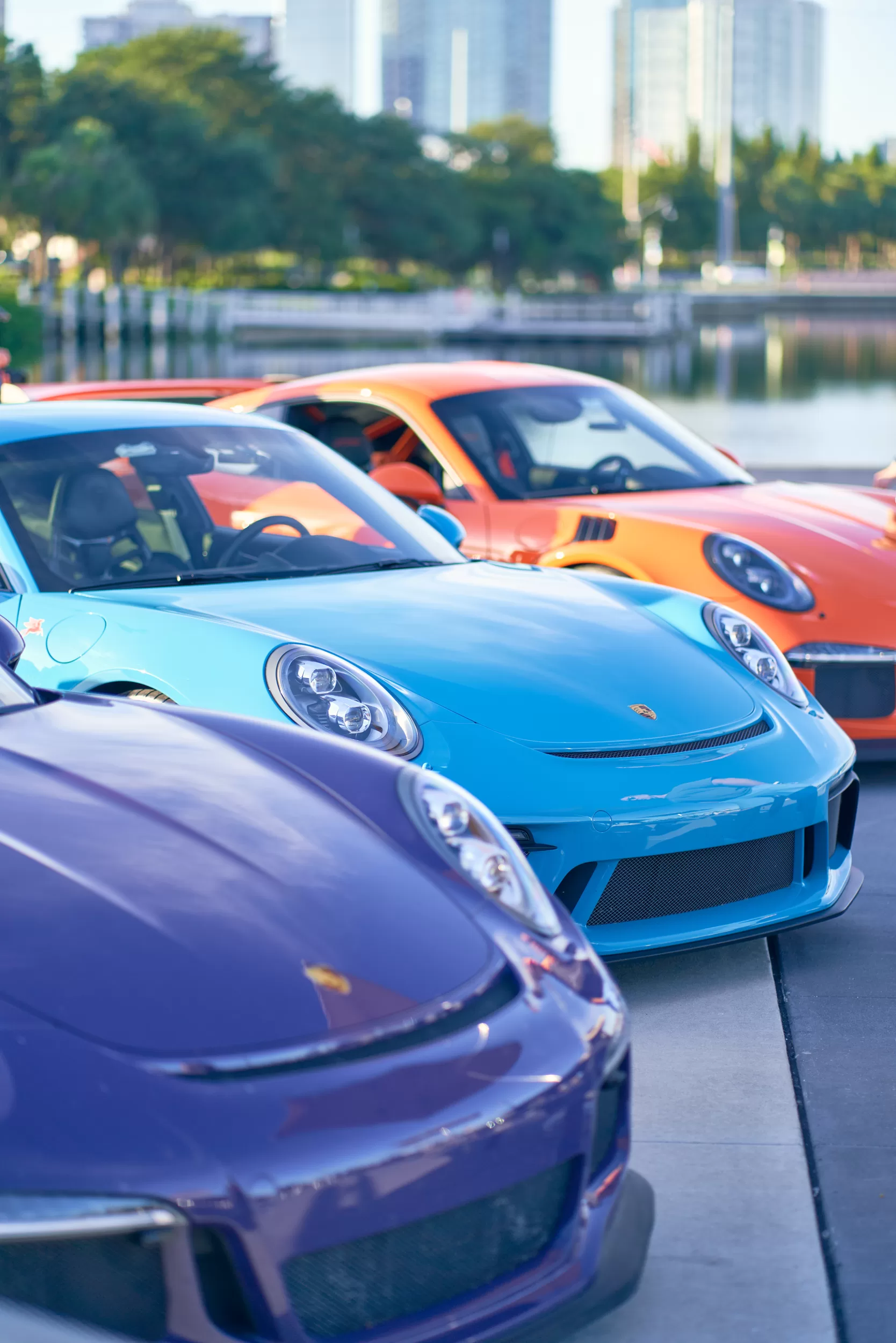 Sarasota Automotive Photography Porsche 911 Cars Row Color Pop