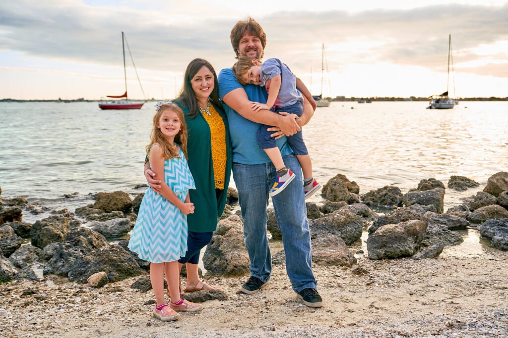 Family Portrait Photo Bayfront Park at Sunset