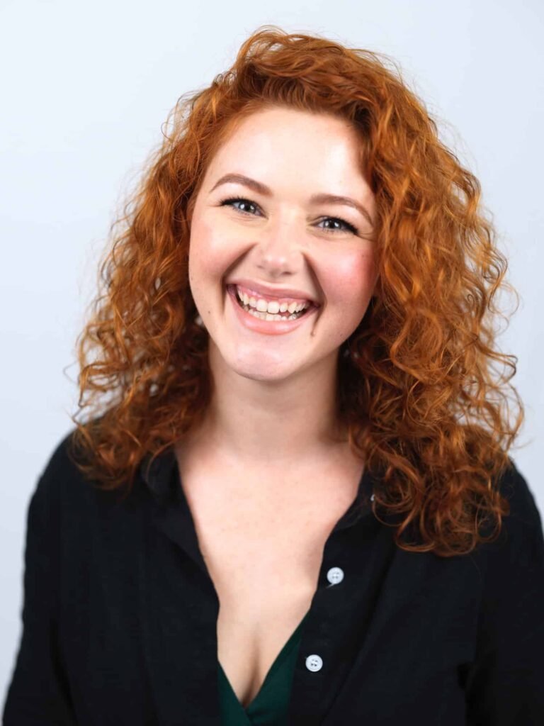 Sarasota Studio Headshot Photograph Model Smiling Redhead Happy
