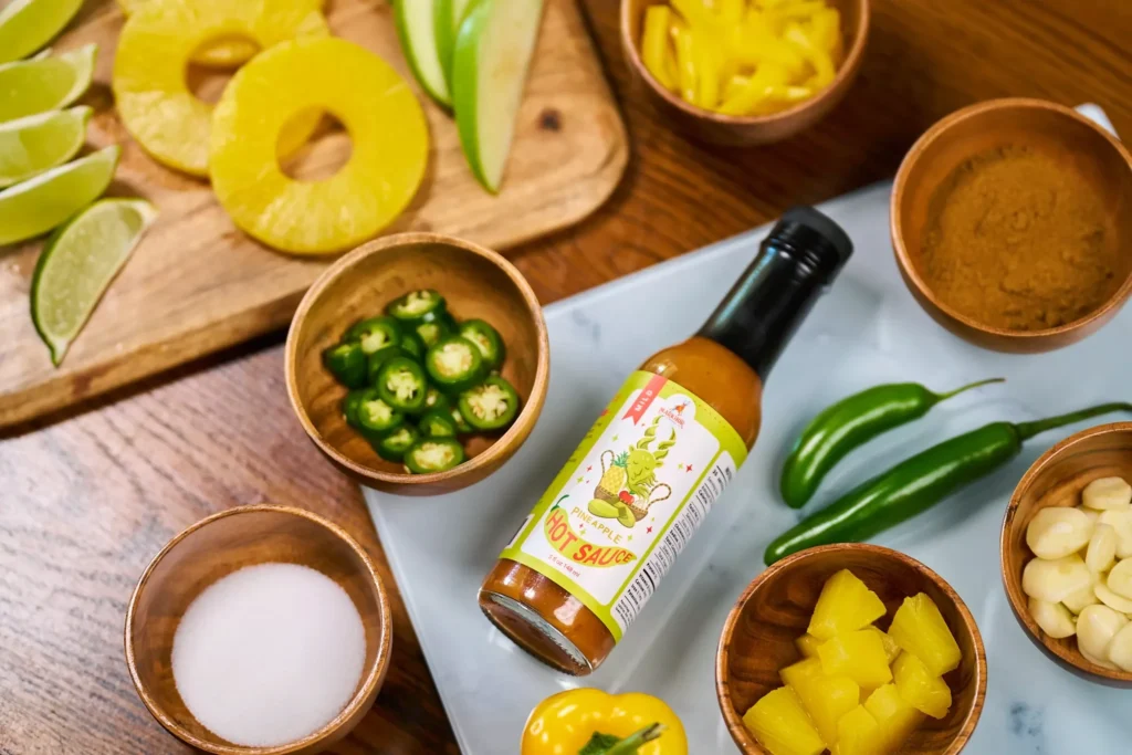 Lifestyle Product Photography Hot Sauce Kitchen Food Top Down