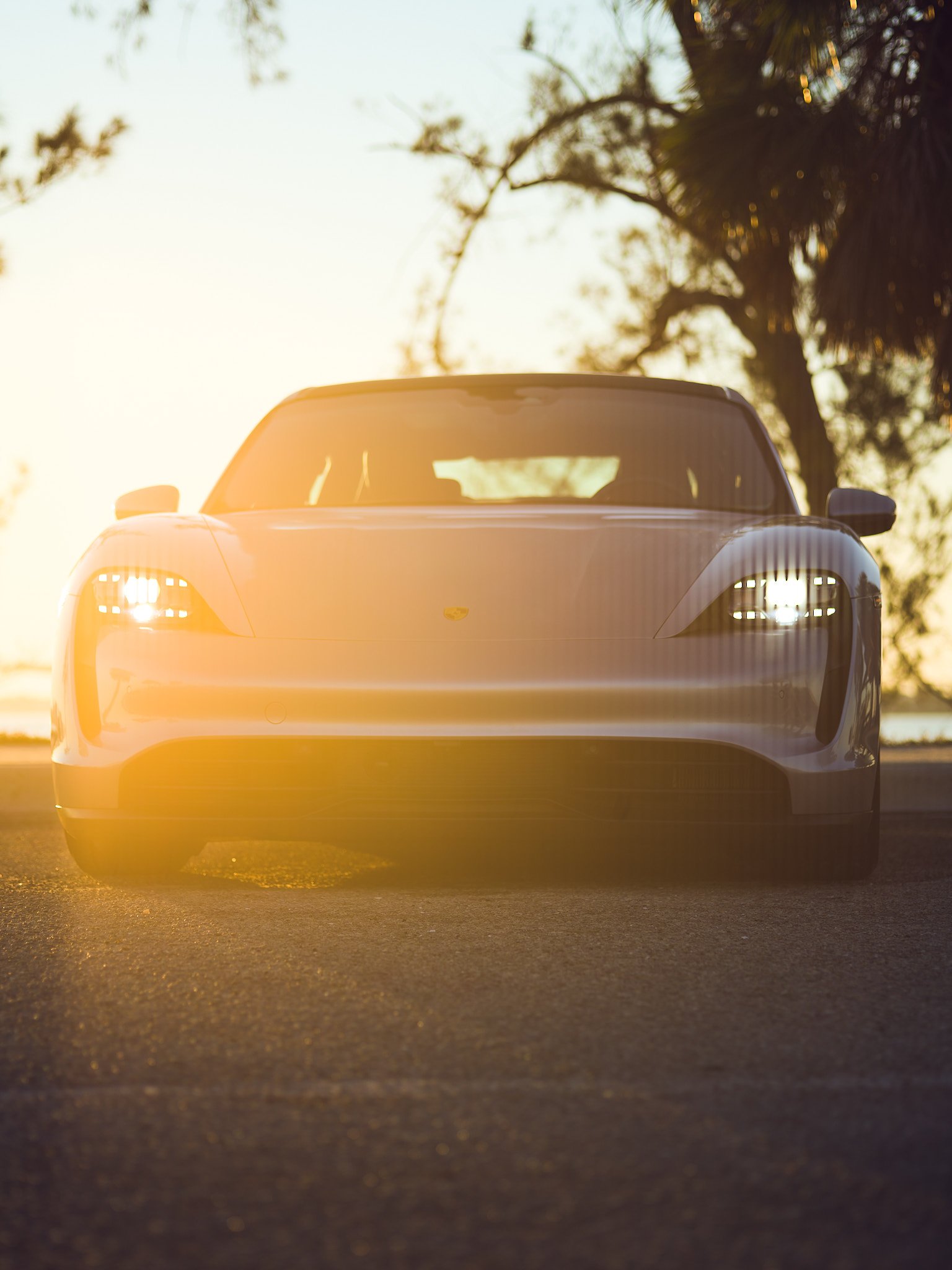 Porsche Taycan Automotive Photography in Sarasota Sunrise