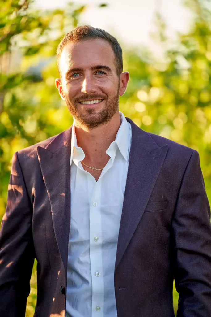 Sarasota Beach Portrait Photographer Male Suit Sunset Headshot Corporate Business Pose