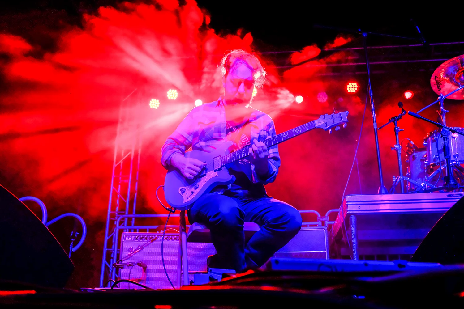 Live Concert Photograph of Guitar player performing live on stage