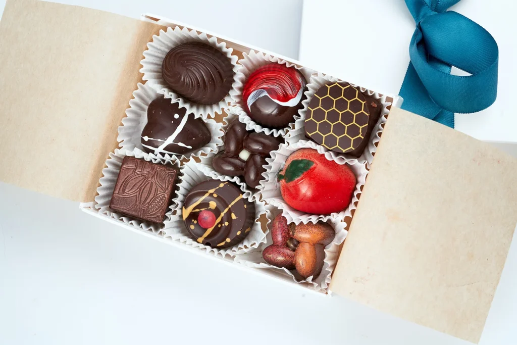 Top Down Product Photography White Ecommerce Chocolate Box